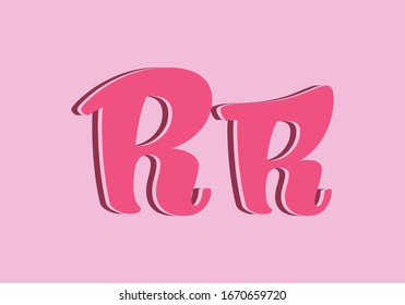 Modern letter logo design Stylish  RR. Vector.