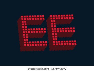 Modern letter logo design Stylish "EE". Vector.