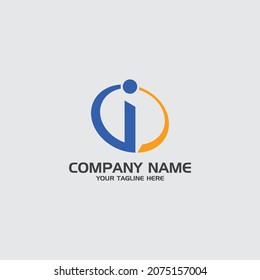 modern I letter logo design template