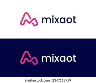 Modern AM letter logo design vector template