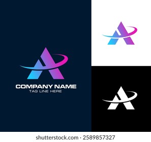 Modern Letter A Logo Design, vector