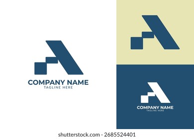 Letra moderna Una Plantilla de icono de logotipo para empresas y empresas. Diseño de logotipo de letra A Abstractas