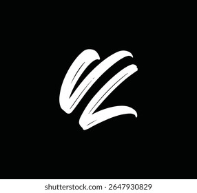 Modern Letter Logo Monogram with Brush Style for Branding and Identity VL