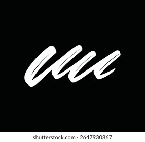 Monograma de logotipo de letra moderna com estilo de escova para marca e identidade U