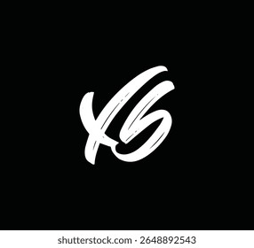 Modern Letter Logo Monogram with Brush Style for Branding and Identity XB