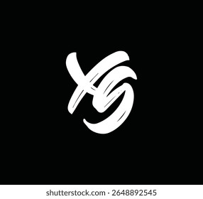 Monograma de logotipo de letra moderna com estilo de pincel para branding e identidade XG