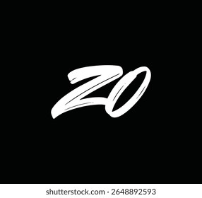 Modern Letter Logo Monogram with Brush Style for Branding and Identity ZO