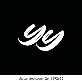 Modern Letter Logo Monogram with Brush Style for Branding and Identity YY