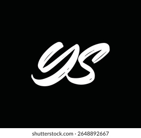Monograma moderno del logotipo de la letra con el estilo del pincel para la marca y la identidad