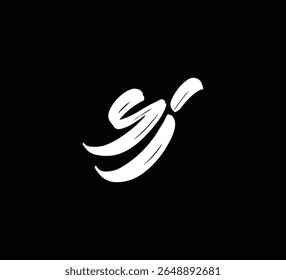 Monograma de logotipo de letra moderna com estilo de pincel para branding e identidade YJ
