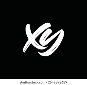 Modern Letter Logo Monogram with Brush Style for Branding and Identity XY