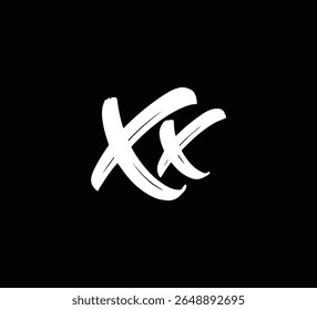 Modern Letter Logo Monogram with Brush Style for Branding and Identity XX