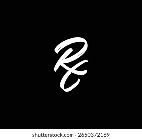 Modern Letter Logo Monogram with Brush Style for Branding and Identity RT