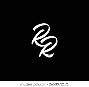 Modern Letter Logo Monogram with Brush Style for Branding and Identity RR