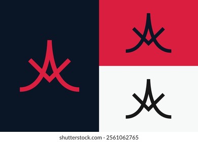 modern letter A logo, simple letter A logo.