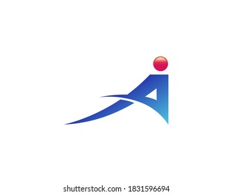 Modern letter A logo for sport, e-sport, automotive, tech, online, industrial, business brand