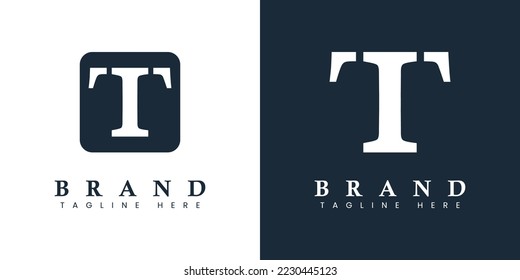 Modern Letter IT Logo, suitable for any business or identity with IT or TI initials.