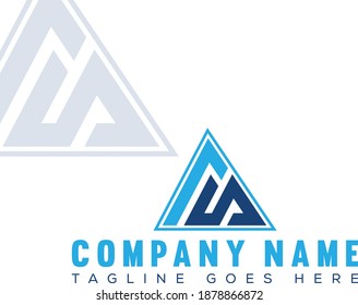 AS moderne Buchstaben Logo Vorlage Design. Blaues und schwarzes AS Logo-Design. (SA).