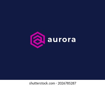 Modern letter A logo template. Vector icon.
