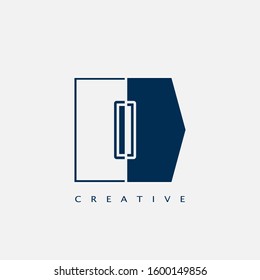 Modern Letter I logo, Vector design concept geometrical  shapes with letter logo icon  for business initial or company identity.