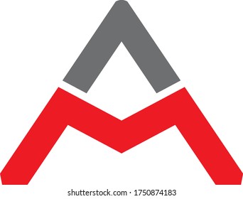 Modernes AM-Buchstaben-Logo und Vektordesign.