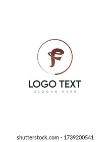 Modelo de logotipo F de letra minúscula, logotipo vectorial para identidad empresarial y de empresa 
