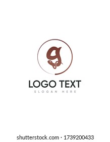Modelo de logotipo G tipo minúscula de letra moderna, logotipo vectorial para identidad empresarial y de empresa 