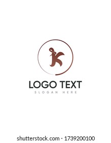 Modern letter lowercase type K logo template, vector logo for business and company identity 