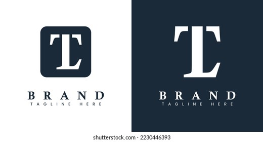 Modern Letter LT Logo, suitable for any business or identity with LT or TL initials.