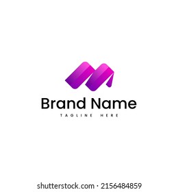 Modern Letter M App Icon Logo Template 