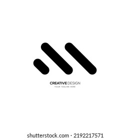 modern letter M creative monogram logo