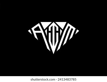 Modern letter A I M diamond shape logo And initial monogram A I M letter logo vector template.