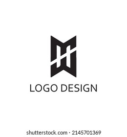 Modern Letter M Double Logo Design Template