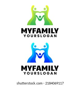diseño moderno de la letra M y del logotipo de gradiente humano