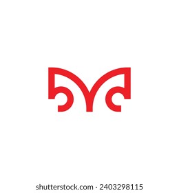 modern letter M initial logo design
