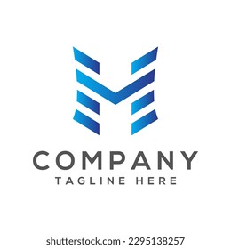 Modern letter M initials logo design 