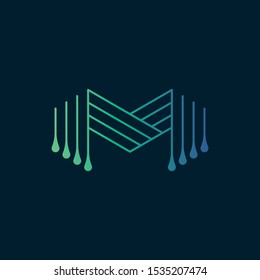 Modern letter M logo design template.Creative letter M icon