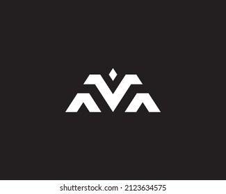 Modern letter M logo design, eps10 isolated