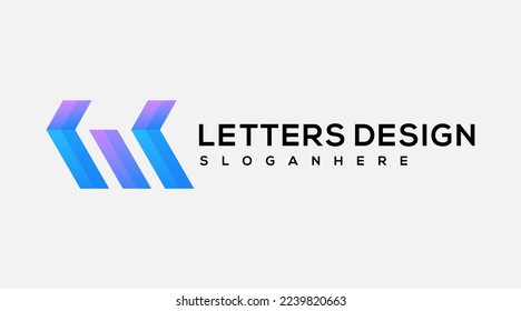 Modern Letter M Logo Design vector template