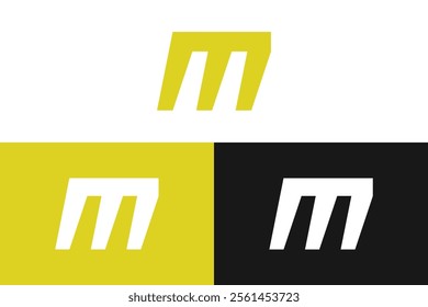 modern letter M logo, simple letter M logo.