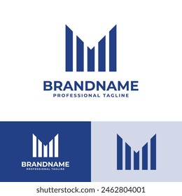 Logotipo M de letra moderna, adecuado para cualquier negocio con M inicial