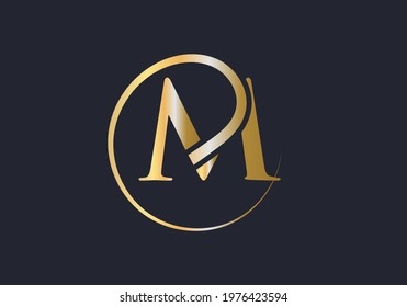 Modern letter M logotype for luxury branding. Initial M letter business logo design vector