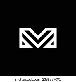 Logo-Design des modernen Buchstaben M Monogram