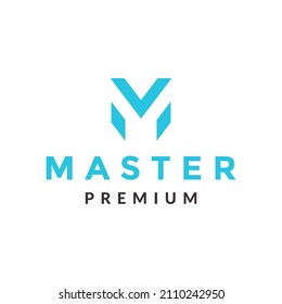 letra moderna M con diseño de logotipo V, símbolo gráfico vectorial ilustración de símbolo de símbolo