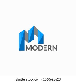 modern letter M vector logo