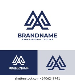 Conjunto de logotipos monogramas MA de carta moderna, adecuado para negocios con iniciales MA o AM