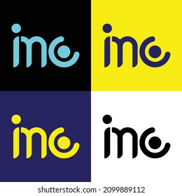 Modern letter mark cool looking imc or inc logo design