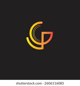 Modern letter mark gradient logo design