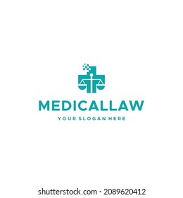 Modern letter mark MEDICALLAW logo design 