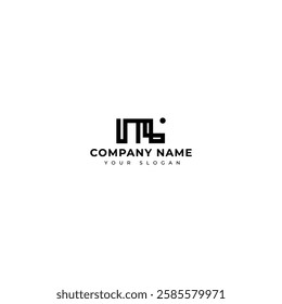 Modern Letter ML logo vector design template
